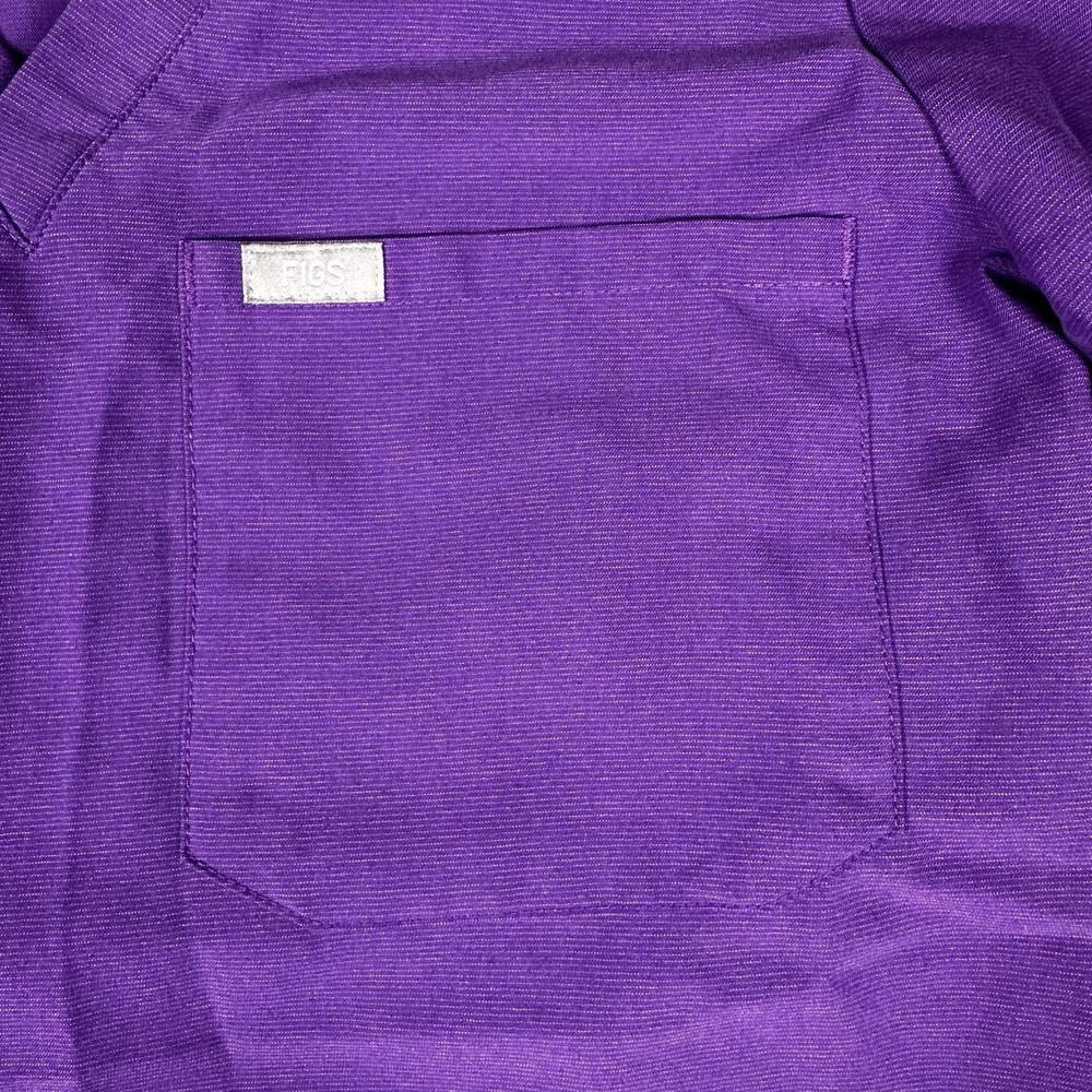 FIGS Women's Catarina One Pocket Scrub Top XS Technical Collection Ultra Violet - Picture 3 of 11